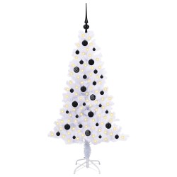 Sapin de Noël artificiel avec 150 LED Blanc 150 cm PVC et Acier 547489547489