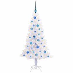 Sapin de Noël artificiel avec 150 LED Blanc 150 cm PVC et Acier 547491547491