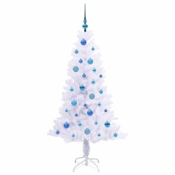 Sapin de Noël artificiel avec 150 LED Blanc 150 cm PVC et Acier 547491547491