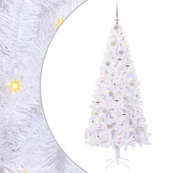 Sapin de Noël artificiel avec 300 LED Blanc 210 cm PVC et Acier 547492547492