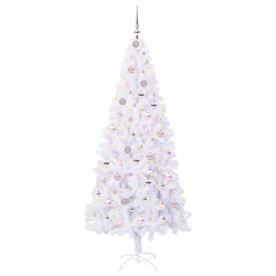 Sapin de Noël artificiel avec 300 LED Blanc 210 cm PVC et Acier 547492547492