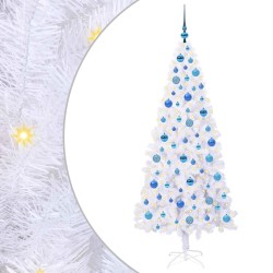 Sapin de Noël artificiel avec 300 LED Blanc 180 cm PVC et Acier 547494547494