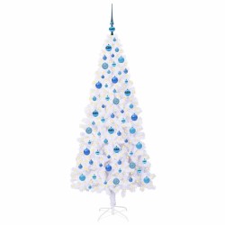 Sapin de Noël artificiel avec 300 LED Blanc 180 cm PVC et Acier 547494547494