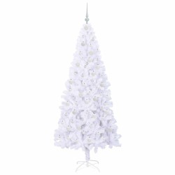 Sapin de Noël artificiel avec 300 LED Blanc 210 cm PVC et Acier 547499547499