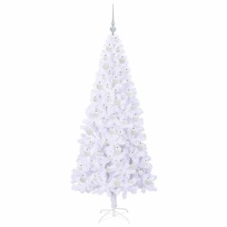 Sapin de Noël artificiel avec 300 LED Blanc 180 cm PVC et Acier 547506547506