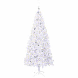 Sapin de Noël artificiel avec 300 LED Blanc 210 cm PVC et Acier 547508547508