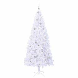 Sapin de Noël artificiel avec 300 LED Blanc 210 cm PVC et Acier 547508547508