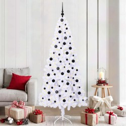 Sapin de Noël artificiel avec 300 LED Blanc 210 cm PVC et Acier 547509547509