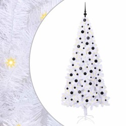 Sapin de Noël artificiel avec 300 LED Blanc 210 cm PVC et Acier 547509547509