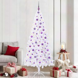 Sapin de Noël artificiel avec 300 LED Blanc 210 cm PVC et Acier 547510547510