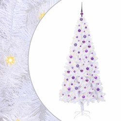 Sapin de Noël artificiel avec 300 LED Blanc 210 cm PVC et Acier 547510547510