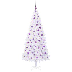 Sapin de Noël artificiel avec 300 LED Blanc 210 cm PVC et Acier 547510547510