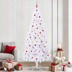 Sapin de Noël artificiel avec 300 LED Blanc 240 cm PVC et Acier 547511547511
