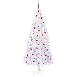 Sapin de Noël artificiel avec 300 LED Blanc 240 cm PVC et Acier 547511547511