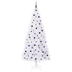 Sapin de Noël artificiel avec 300 LED Blanc 240 cm PVC et Acier 547512547512