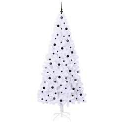 Sapin de Noël artificiel avec 300 LED Blanc 240 cm PVC et Acier 547512547512