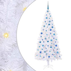 Sapin de Noël artificiel avec 300 LED Blanc 210 cm PVC et Acier 547513547513