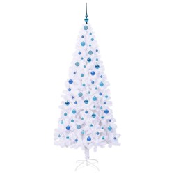 Sapin de Noël artificiel avec 300 LED Blanc 210 cm PVC et Acier 547513547513