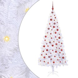 Sapin de Noël artificiel avec 300 LED Blanc 210 cm PVC et Acier 547515547515