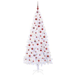 Sapin de Noël artificiel avec 300 LED Blanc 210 cm PVC et Acier 547515547515
