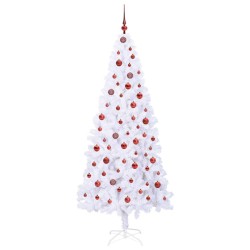 Sapin de Noël artificiel avec 300 LED Blanc 210 cm PVC et Acier 547515547515