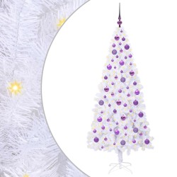 Sapin de Noël artificiel avec 300 LED Blanc 180 cm PVC et Acier 547516547516