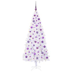 Sapin de Noël artificiel avec 300 LED Blanc 180 cm PVC et Acier 547516547516