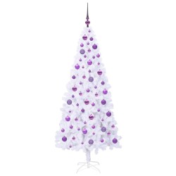 Sapin de Noël artificiel avec 300 LED Blanc 180 cm PVC et Acier 547516547516