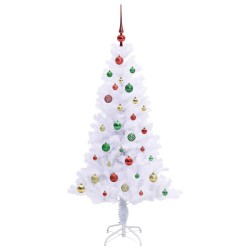 Sapin de Noël artificiel avec 150 LED Blanc 150 cm PVC et Acier 547517547517