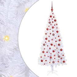 Sapin de Noël artificiel avec 300 LED Blanc 180 cm PVC et Acier 547518547518