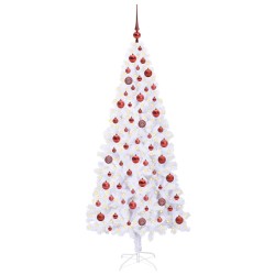 Sapin de Noël artificiel avec 300 LED Blanc 180 cm PVC et Acier 547518547518