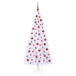 Sapin de Noël artificiel avec 300 LED Blanc 180 cm PVC et Acier 547518547518