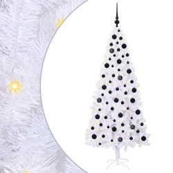 Sapin de Noël artificiel avec 300 LED Blanc 180 cm PVC et Acier 547519547519