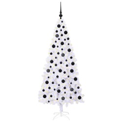 Sapin de Noël artificiel avec 300 LED Blanc 180 cm PVC et Acier 547519547519