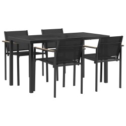 Ensemble de meubles d'extérieur 5 pcs Noir et anthracite 547522547522