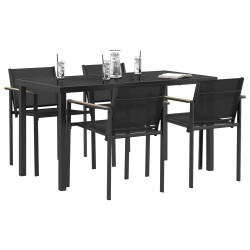 Ensemble de meubles d'extérieur 5 pcs Noir et anthracite 547522547522