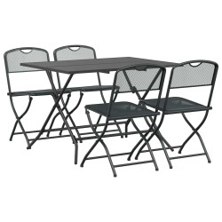 Ensemble de meubles d'extérieur 5 pcs Anthracite Fer et Acier 547523547523