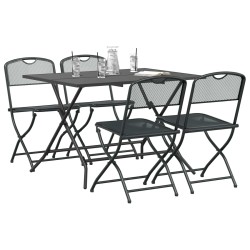 Ensemble de meubles d'extérieur 5 pcs Anthracite Fer et Acier 547523547523