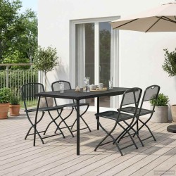 Ensemble de meubles d'extérieur 5 pcs Anthracite Fer et Acier 547525547525