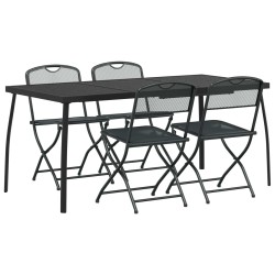 Ensemble de meubles d'extérieur 5 pcs Anthracite Fer et Acier 547525547525