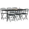 Ensemble de meubles d'extérieur 7 pcs Anthracite Fer et Acier 547526547526