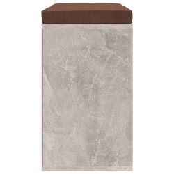 Banc à chaussures Gris béton 103x30x48 cm Bois d'ingénierie 547527547527