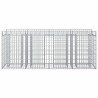 Lit surélevé gabion 2 pcs Argenté 200 x 50 x 80 cm 547532547532
