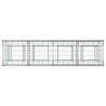 Lit surélevé gabion 2 pcs Argenté 200 x 50 x 80 cm 547532547532