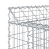 Lit surélevé gabion 2 pcs Argenté 200 x 50 x 80 cm 547532547532