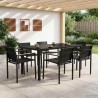 Ensemble de meubles d'extérieur 7 pcs Noir et anthracite 547533547533