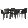 Ensemble de meubles d'extérieur 7 pcs Noir et anthracite 547533547533