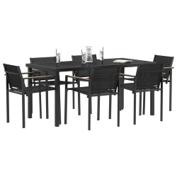 Ensemble de meubles d'extérieur 7 pcs Noir et anthracite 547533547533
