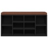 Banc à chaussures Noir 103x30x48 cm Bois d'ingénierie 547534547534