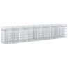 Lit surélevé gabion 2 pcs Argenté 300 x 50 x 60 cm 547535547535
